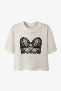 Tricou bustier din dantelă
