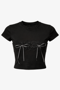 Top mulat Bows negru